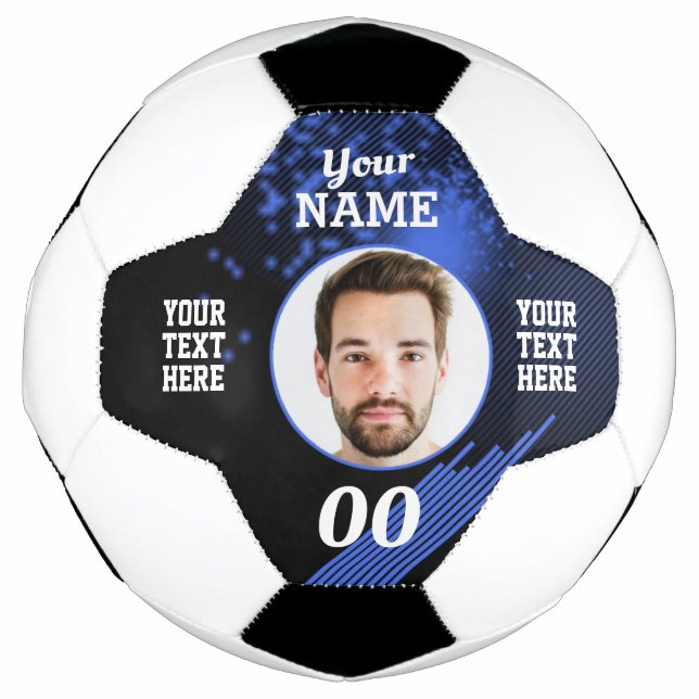 Ballon De Foot Firefer Custom Soccer Ball Blue (Devant)
