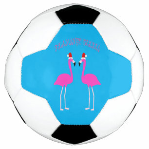 Ballon De Foot Flamants roses lesbiennes de Noël Flamant rose Bel