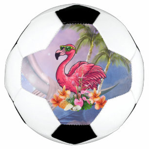Ballon De Foot Flamingo drôle