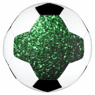 Ballon De Foot Flamme de parties scintillant vert foncé scintille