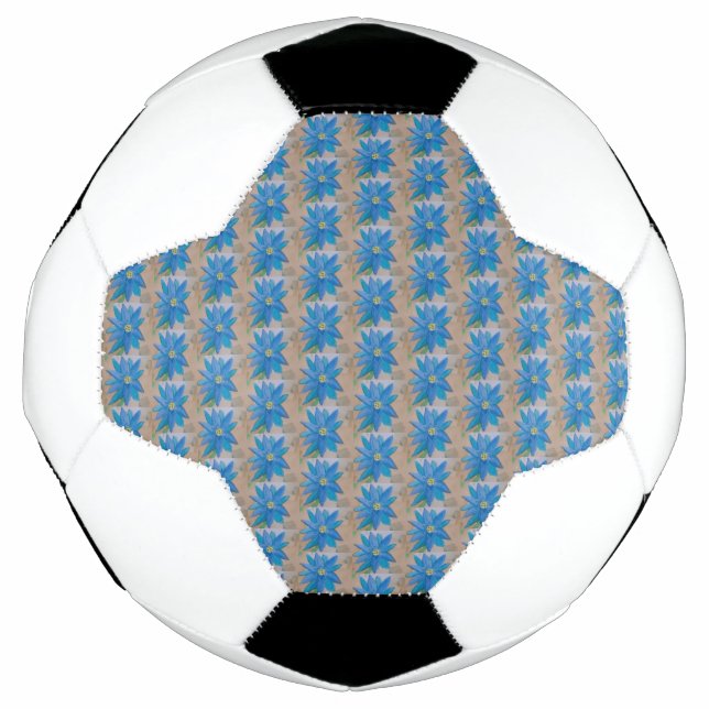 Ballon De Foot Fleur bleue (Devant)