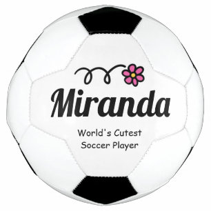 Ballon De Foot Fleur marguerite rose mignonne bal de football per