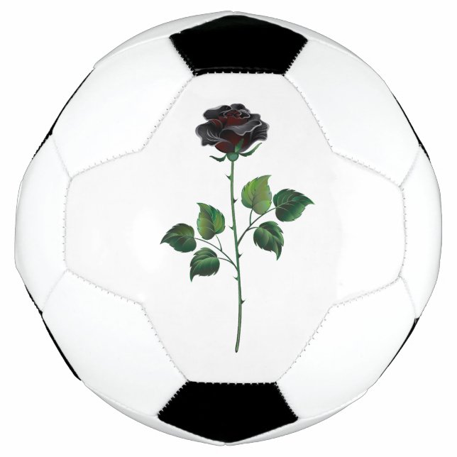 Ballon De Foot Fleur rose noire (Devant)