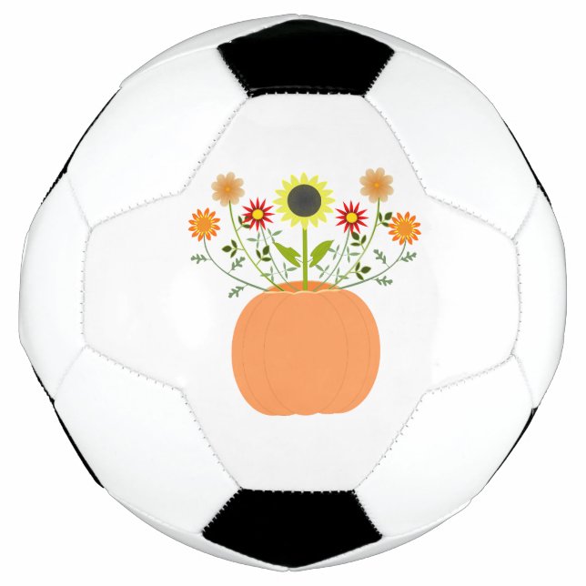 Ballon De Foot Fleurs d'action de grâce en Citrouille (Devant)