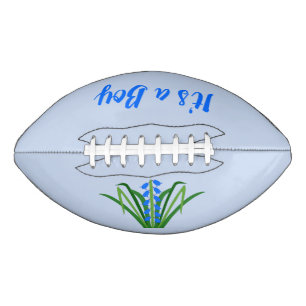 Ballon De Foot Fleurs de Jacinthe Bleue Bébé Garçon Printemps Fut