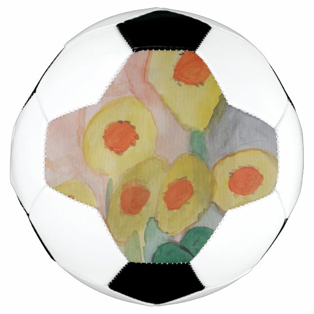 Ballon De Foot Fleurs de soleil Abstraites (Devant)