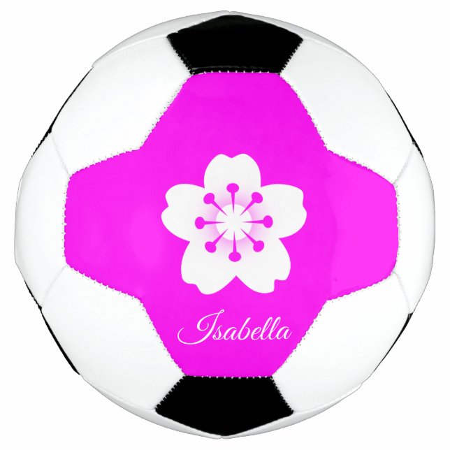Ballon De Foot Floral blanc (Devant)