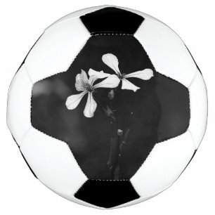 Ballon De Foot floral noir et blanc minimal