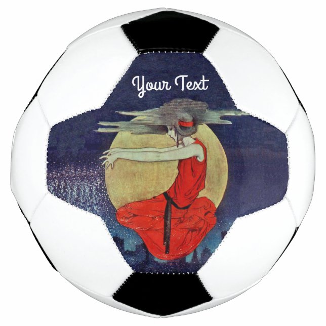 Ballon De Foot Flottante mystérieuse femme ciel de nuit (Devant)