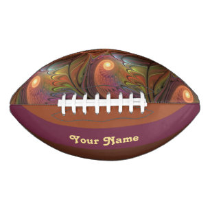 Ballon De Foot Fluorescent coloré Abstrait Nom fractal Brown