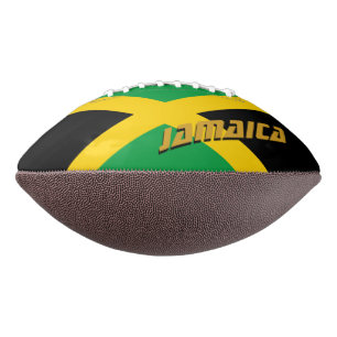 Ballon De Foot Football américain avec drapeau jamaïcain / Jamaïq