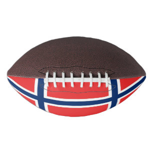 Ballon De Foot Football américain patriotique avec drapeau Norvèg
