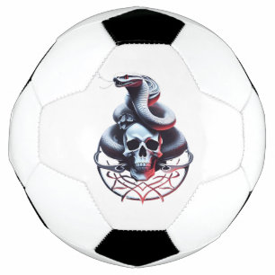 Ballon De Foot Football Avec Snake Et Design Du Crâne