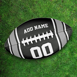 Ballon De Foot Football Jersey Black|Silver Personnalisé