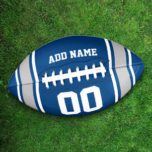 Ballon De Foot Football Jersey Blue Silver Personnalisé