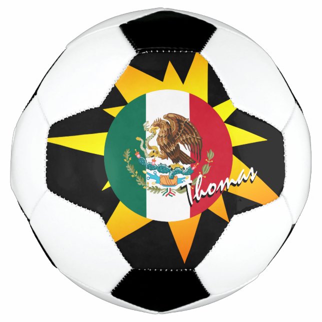 Ballon De Foot Football mexicain & Drapeau mexicain / BANG (Devant)