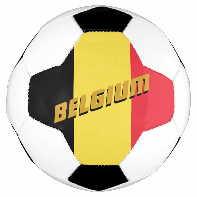 Ballon De Foot Football patriotique belge et drapeau belge (Devant)