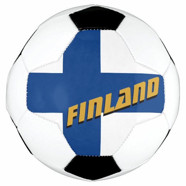 Ballon De Foot Football patriotique finlandais & Drapeau finlanda (Devant)