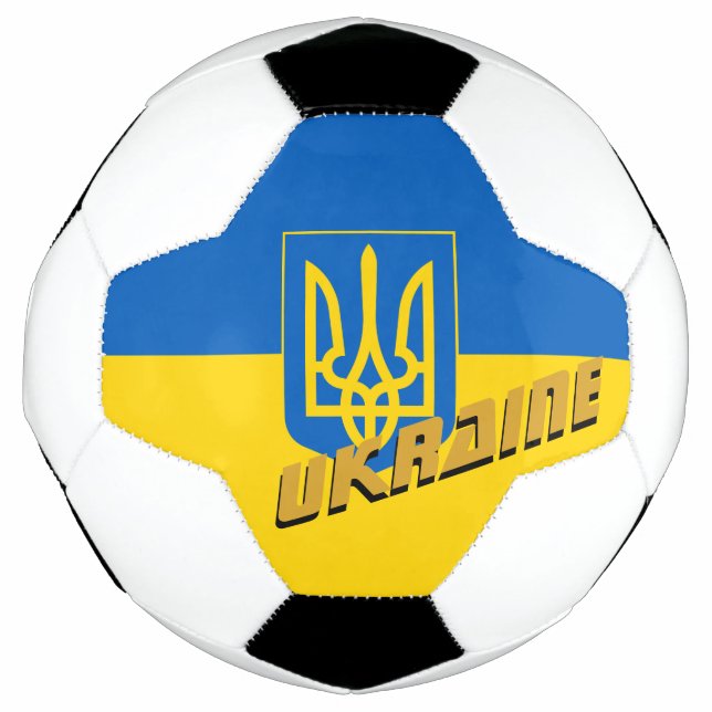 Ballon De Foot Football patriotique ukrainien et drapeau ukrainie (Devant)