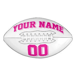 Ballon De Foot Football Personnalisé BLANC ET ROSE