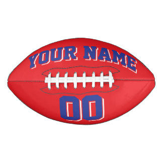 Ballon De Foot Football Personnalisé BLEU ET BLANC ROUGE