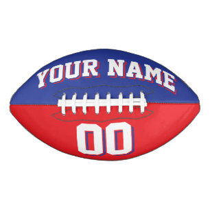 Ballon De Foot Football Personnalisé Bleu Et Rouge BICOLORÉ