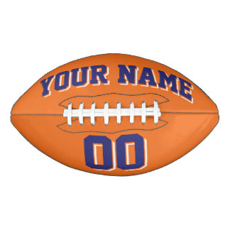 Ballon De Foot Football personnalisé ORANGE NAVY ET BLANC