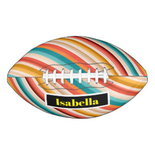 Ballon De Foot Football rétro réparti sur mesure   Coloré