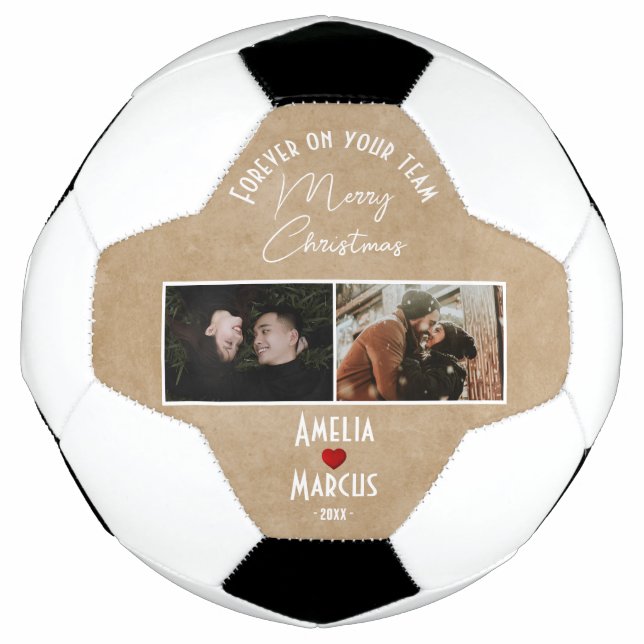 Ballon De Foot Forever on your team Merry Christmas 2 Photos  (Devant)