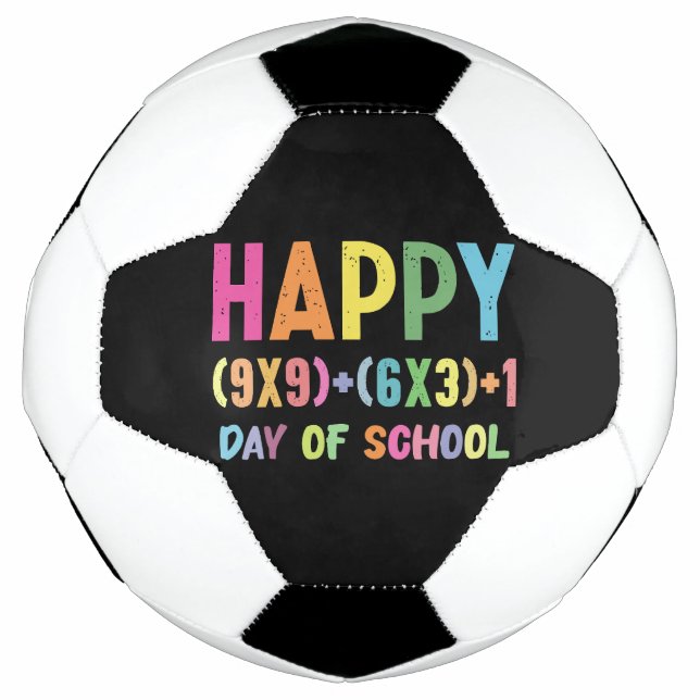Ballon De Foot Formule Mathématique 100 Jours D'école Drôle Prof  (Devant)