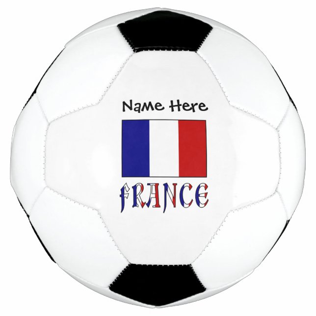 Ballon De Foot Français Drapeau Noir Personnalisé (Devant)