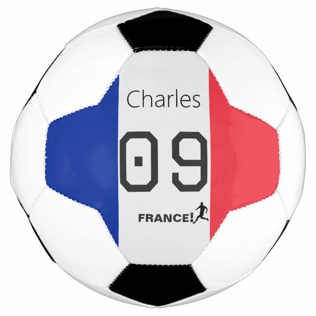 Ballon De Foot France Football Personalized Team Colors Athlete  (Devant)