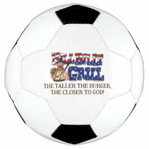Ballon De Foot Fun Hill Billy Grill Danemark Soccer Ball!