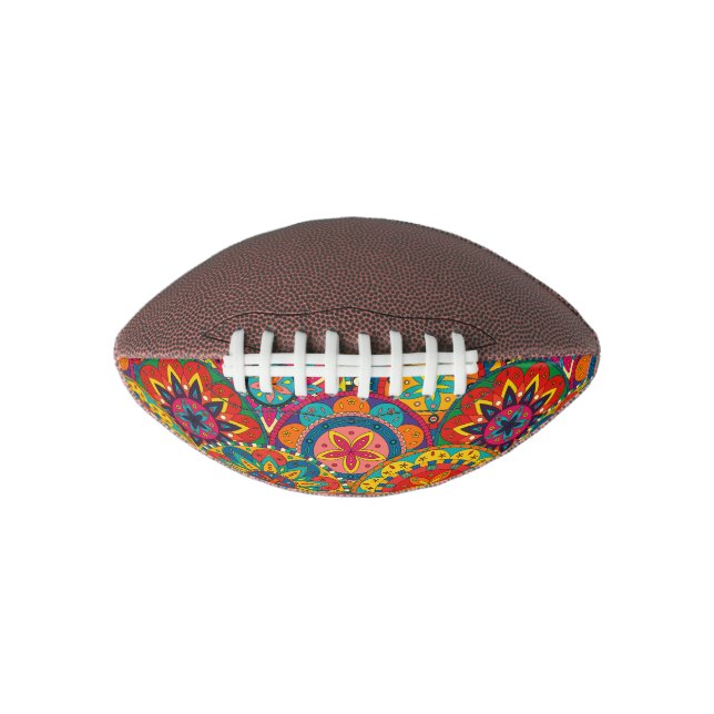 Ballon De Foot Funky Retro couleur Motif Mandala (Devant)
