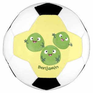 Ballon De Foot Funny Brussels sprouts légumes caricature