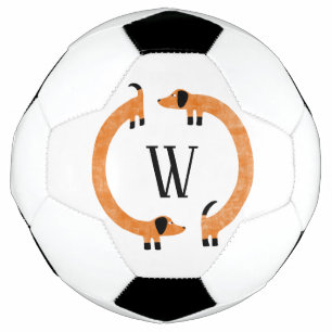 Ballon De Foot Funny Dachshund Saucisse Chien Monogramme