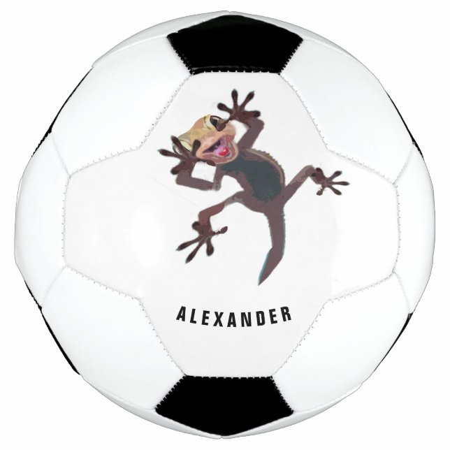 Ballon De Foot Funny Lizard Gecko Personnel (Devant)