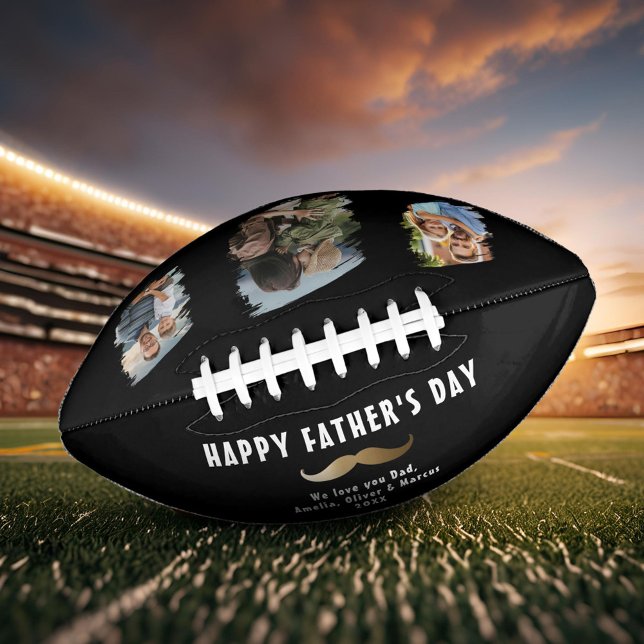 Ballon De Foot Funny Mustache Happy Fête des pères 3 Photo (Créateur téléchargé)