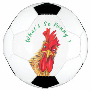Ballon De Foot Funny Surprised Curious Rooster - What's So Funny