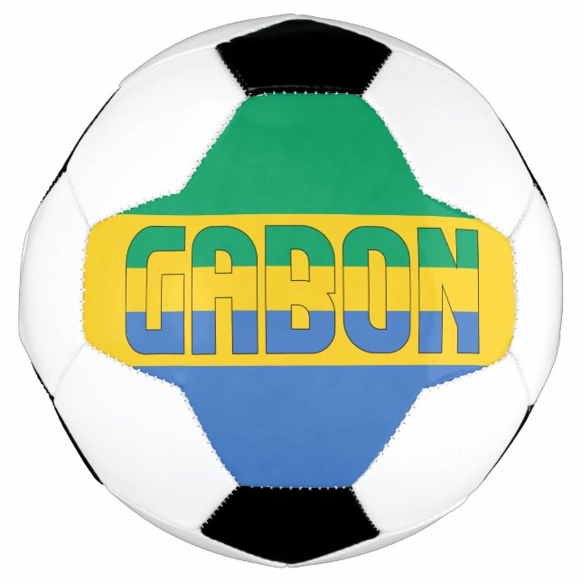 Ballon De Foot Gabon Drapeau adorable patriotique (Devant)