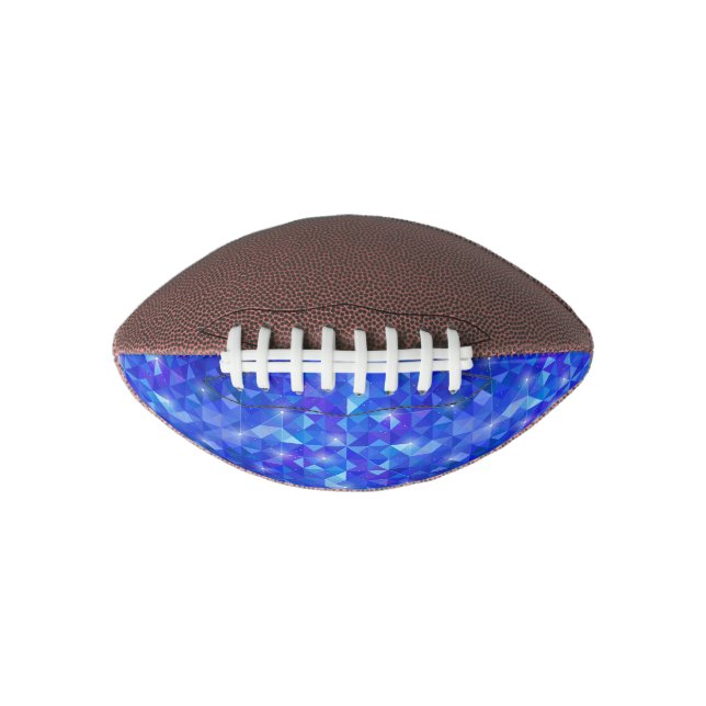 Ballon De Foot Galaxy crystal Blue polygonal facet pattern (Devant)