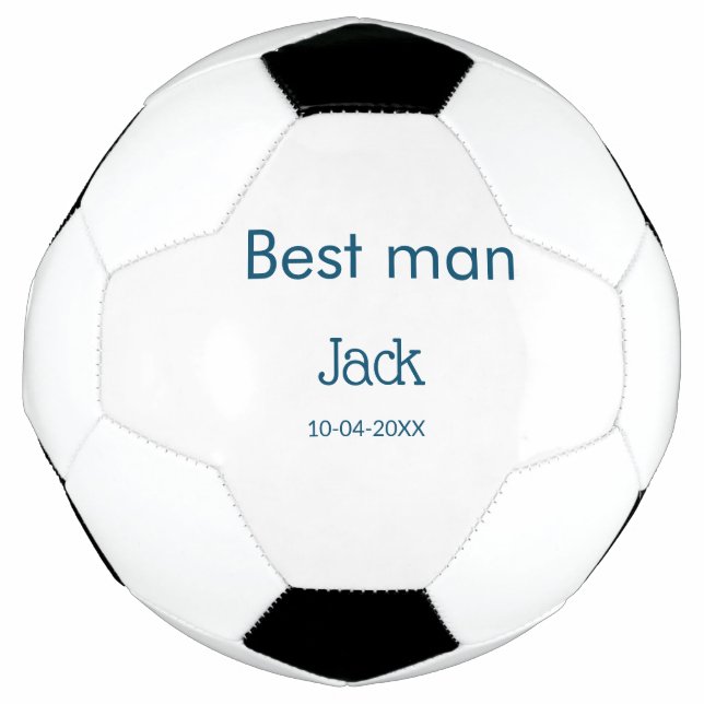 Ballon De Foot garçon d'honneur témoin ajouter nom texte enterrem (Devant)
