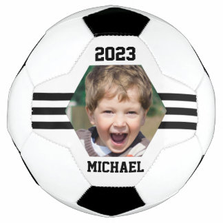 Ballon De Foot Garde-photos personnalisée Stripes noires