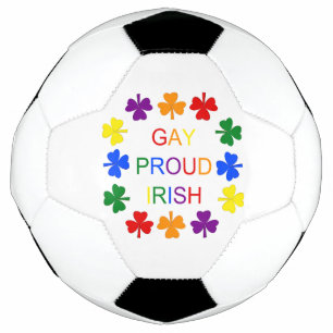 Ballon De Foot Gay Fier Irlandais LGBT Rainbow Shamrocks