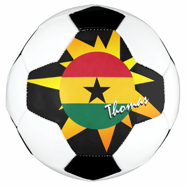 Ballon De Foot Ghana Football & Drapeau ghanéen / BANG (Devant)