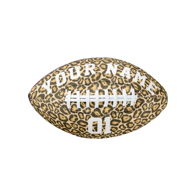 Ballon De Foot Gold Leopard Cheetah Animal Print Personalized (Devant)