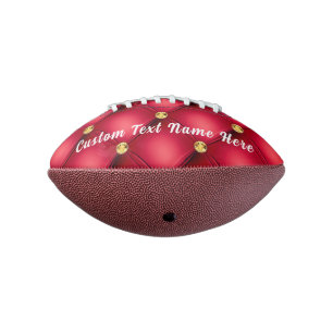 Ballon De Foot Gold Red Diamond Tufted votre texte cadeau de foot