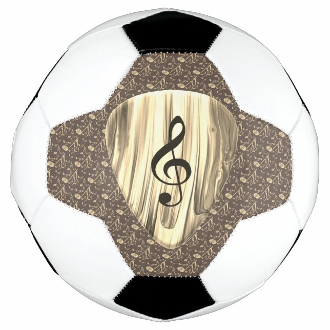 Ballon De Foot Golden Plectron - Design élégant pour les mélomane (Devant)