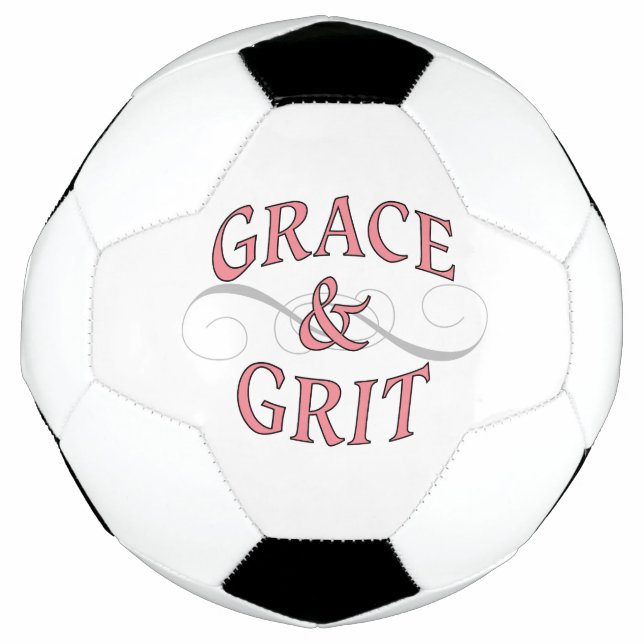Ballon De Foot Grace & Gris en rose et gris (Devant)
