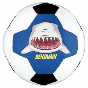 Ballon De Foot Grand requin blanc moyen dessin animé